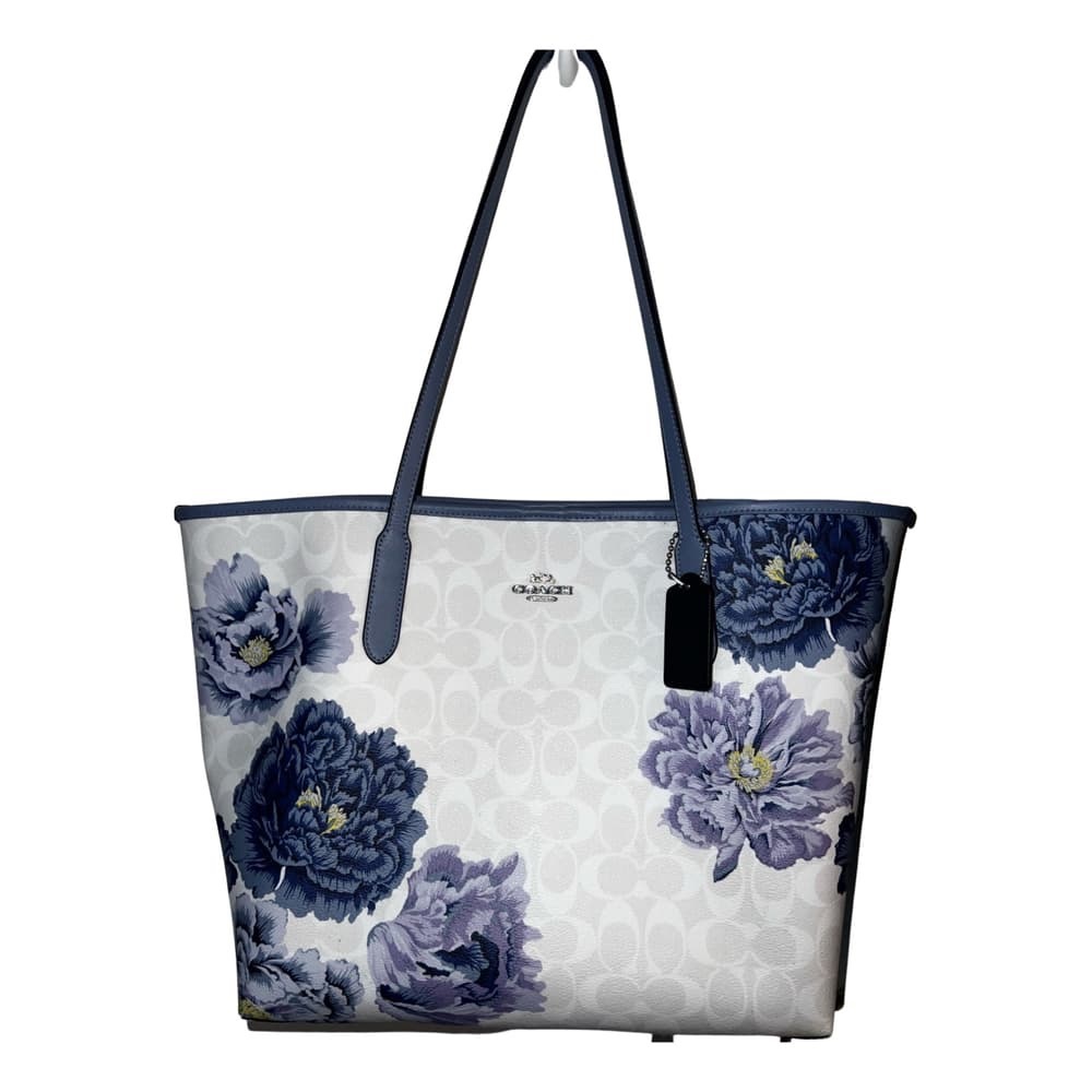 New Coach Tote with blue and purple floral detail